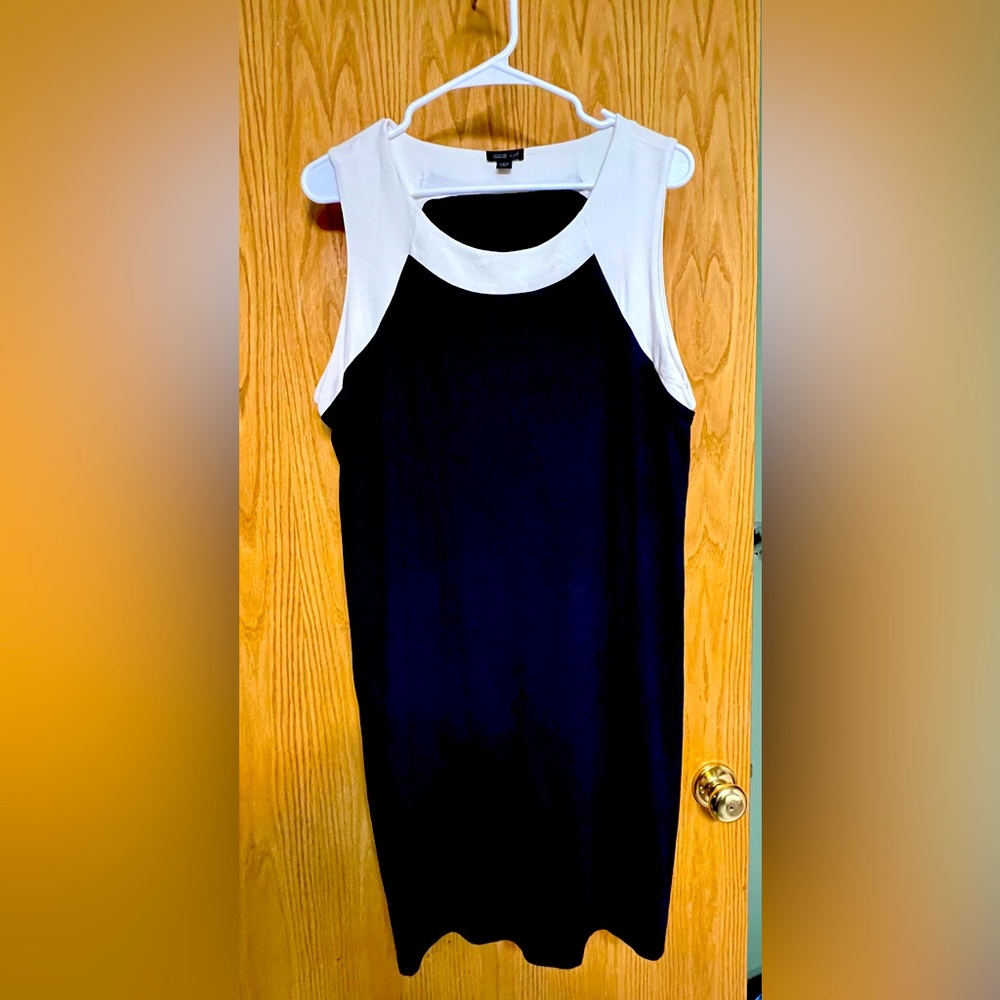 Black and White Knit Dress